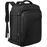 MATEIN Carry on Backpack, Extra Large Expandable Travel Backpack for Men | Airplane Approved, Weekender Bag for Women, mochila de viaje, Water Resistant, Lightweight Daypack for Flight, 40L, Black
