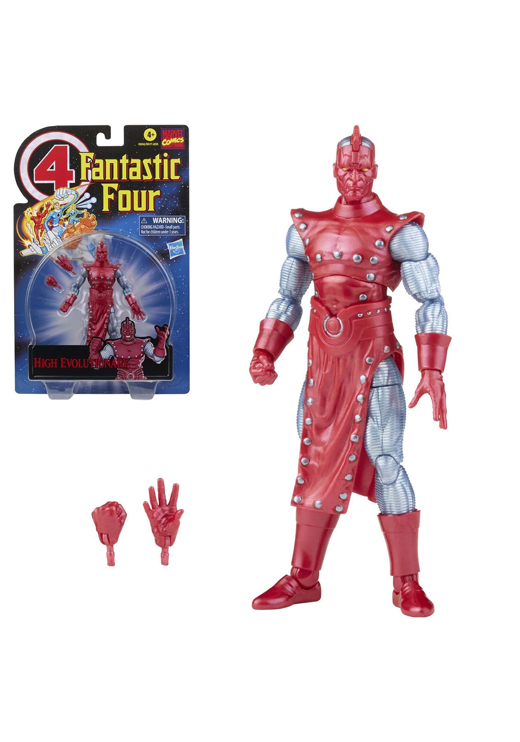 Marvel Hasbro Legends Series Retro Fantastic Four High Evolutionary 6 Inch Action Figure Toy, Includes 2 Accessories