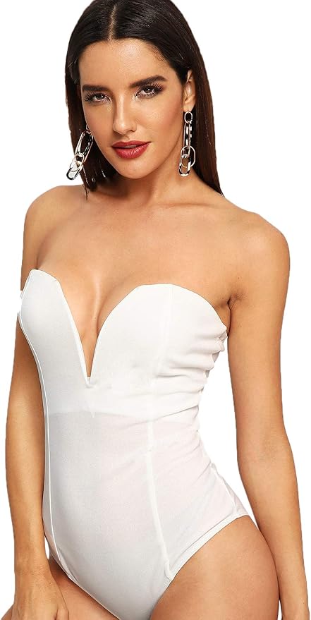 white sweetheart bodysuit