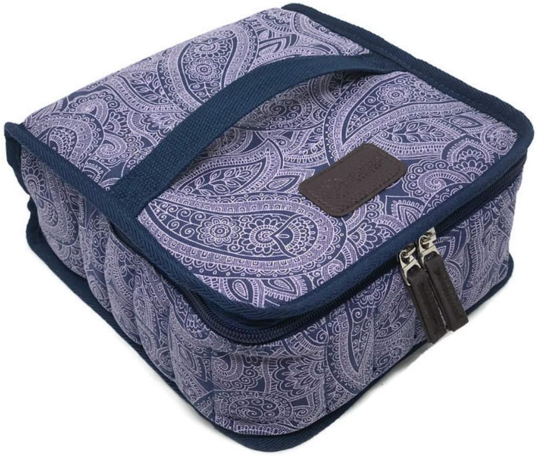 42-Bottle Essential Oil Carrying Case (5ml,10ml,15ml) with Plush Velvet Interior for doTERRA, Young Living Bottles for Aromatherapy Travel or Storage (Midnight Blue)