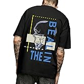 Bealin Men's Graphic Tee Oversized Graffiti Print Short Sleeve Summer Casual Rapper Streetwear T-Shirt