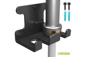 DIYIIRON Double Vertical Olympic Barbell Hanger,Heavy Duty Barbell Holder Wall Mount, Garage Gym Bar Wall Rack, Vertical Barbell Mount Rack,Space Saving Commercial or Home Gym Accessory