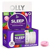 OLLY Sleep Fast Dissolves, 3mg Melatonin, Lemon Balm- 30 Count | Sleep Support, 3mg Melatonin &amp; Lemon Balm, Sugar Free, Vegan, No Synthetic Colors, No Synthetic Flavors
