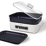 Staba 6-in-1 Electric Multifunction Griddle, 1500W Electric Indoor Grill with Interchangeable Non-Stick Plates, Adjustable Te