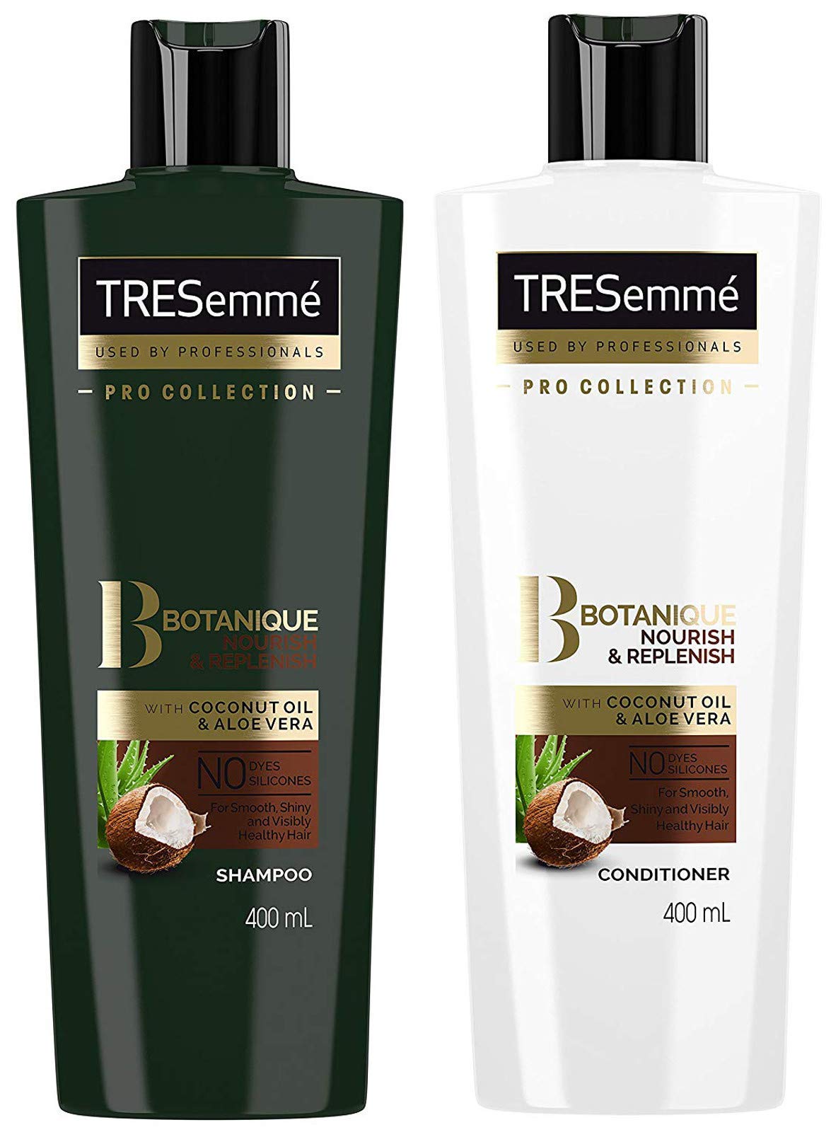 Tresemme Botanique Shampoo & Conditioner Set, Nourish & Replenish 400ml each NO DYES NO PARABENS SILICONE FREE