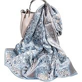 MEISEE 100% Mulberry Silk Long Scarf for Women Large Oblong Sunscreen Shawls Wraps Neck Headscarf Hair Wraps Gift Packed
