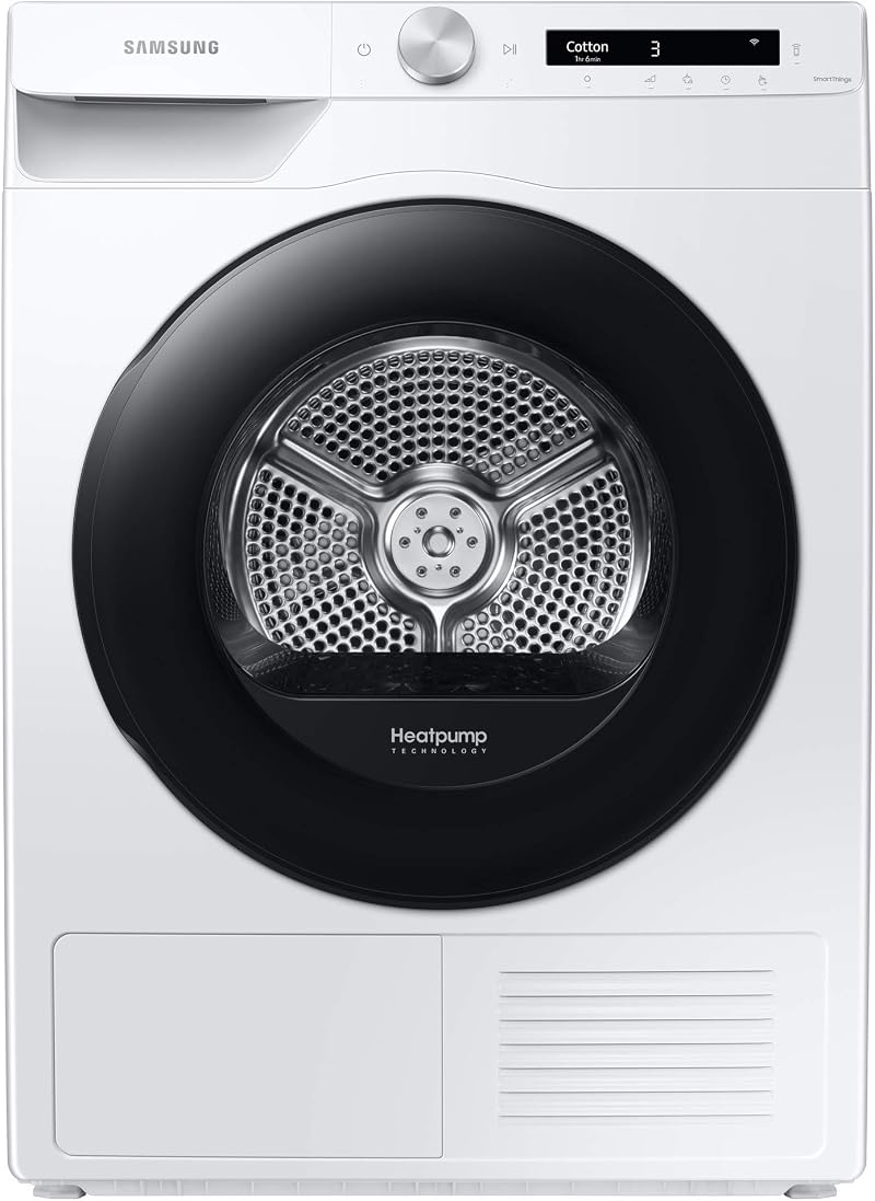 Samsung Series 5+ DV90T5240AW/S1 Freestanding Heat Pump Tumble Dryer 9 kg