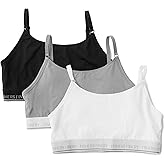 Fishers Finery Women's Light Support Adjustable Spaghetti Strap Everyday Bralette: Full Coverage Bra with Wire Free Band