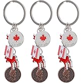TENDYCOCO Keychains Canada Key Chains Rings Men Women Decorations Keyring Purse Handbag Backpack Bag Charm Pendant 3PCS Style 2