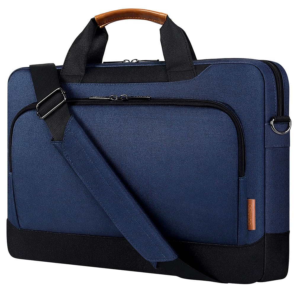 DOMISO 15-15.6 Inch Laptop Sleeve Business Briefcase Computer Case Compatible with Lenovo 15.6" Ideapad 330/16" MacBook Pro/HP EliteBook 850 G3/Envy x360 15/Latitude 3580/Acer Chromebook/Asus,Blue