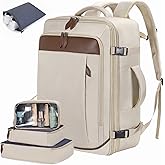 LOVEVOOK Carry on Backpack, 45L Large Travel Backpack for Women Men Airline Approved, Expandable Large Suitcase Backpacks With 4 Packing Cubes, Aer Travel Pack 3, Water Resistant Weekender Bag