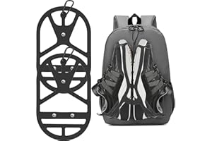 OMOOJEE 2 Pack Shoe Holster for Backpack with Clip Hanger, Shoe Holder for Sneakers, Cleats, for Travel, Outdoors, Sports (X-Large, Black)