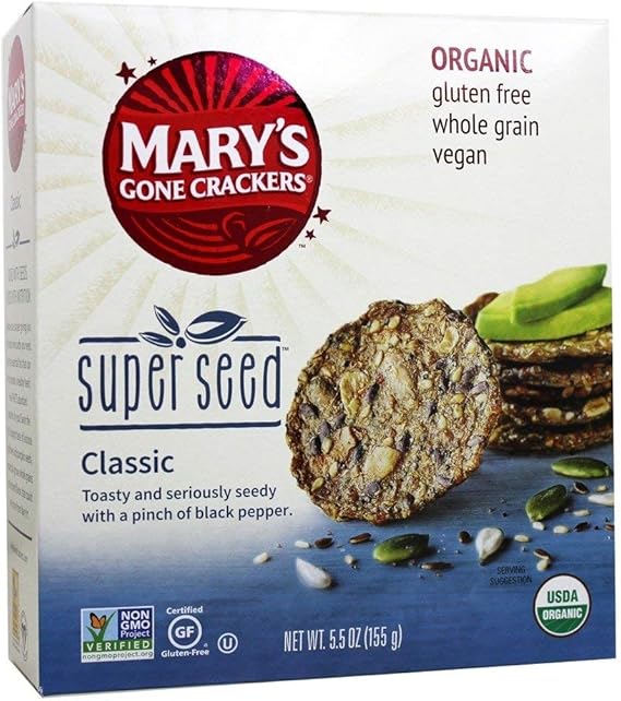 Amazon Mary S Gone Crackers オーガニックスーパーシードクラッカーグルテンフリー 5 5オンス Mary S Gone Crackers おつまみ 珍味 通販