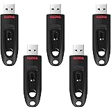 SanDisk 128GB 5-Pack Ultra USB 3.0 Flash Drive (5x128GB) - SDCZ48-128G-B5CT, Black