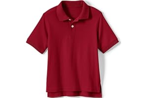 Lands' End Kids School Uniform Polo – 100% Cotton Comfort That Lasts All Year, Easy-Care, Short Sleeve
