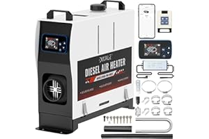 8KW Diesel Heater,110V/12V/24V Bluetooth App Control All-in-one, With Remote Control and LCD, Portable Diesel Air Heater for 