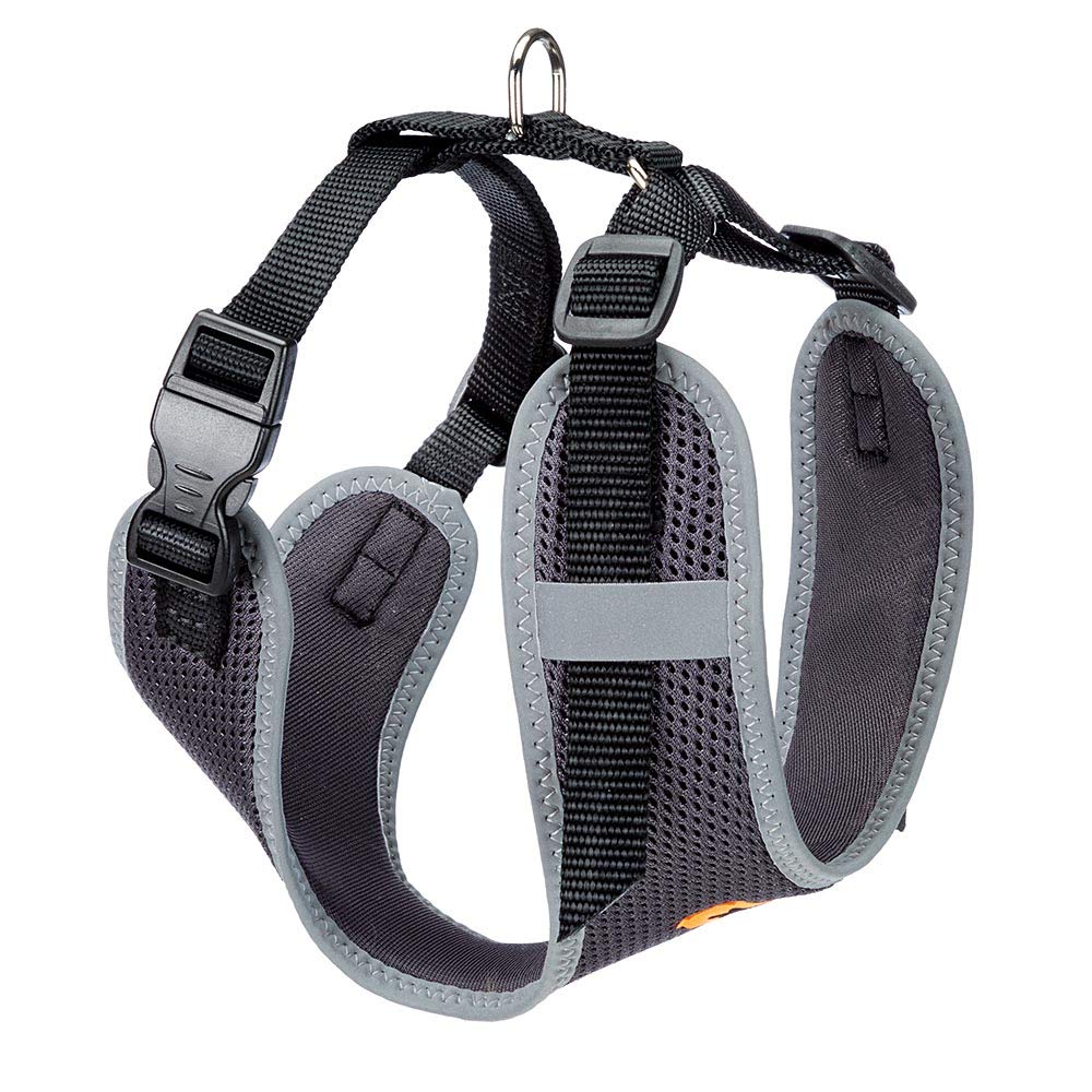 Ferplast Small Dog Harness NIKITA S, Breathable Dog Harness, Padded and Adjustable, Easy to Wear, Reflective Edges, Chest 30-41 cm. Black — image 1