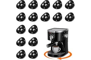 TRVL FIELDER Self Adhesive Caster Wheels - 360° Swivel Universal Wheel, Mini Roller Ball Transfer Bearing for Small Kitchen Appliances, Storage Box, Cricut, Trash Can (with 3 Ball Bearings, Black, 16 PCS)