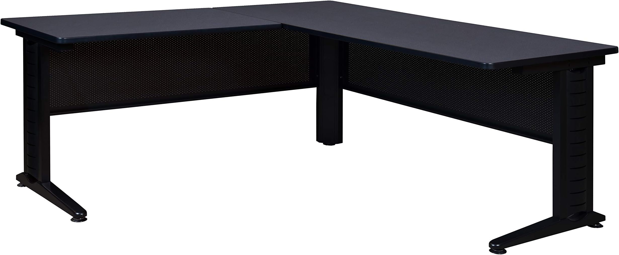 Regency with Return Fusion L-Desk, 66" x 72" Grey