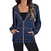 LYANER Women's Zip Up Hoodie Long Sleeve Sweatshirt Fall Outfits Fashion Jackets with Pockets