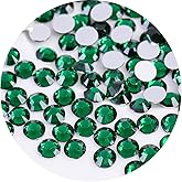 4500 Pcs SS12 3mm Flatback Rhinestones for Nails Art Crafts Glitter Round Gems Crystals DIY Clothes Shoes（Dark Green)