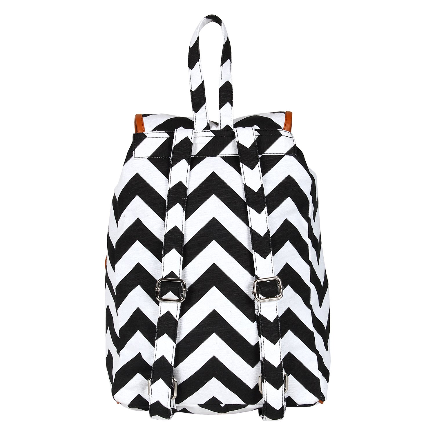 lychee bags women's black, white canvas lacey backpack