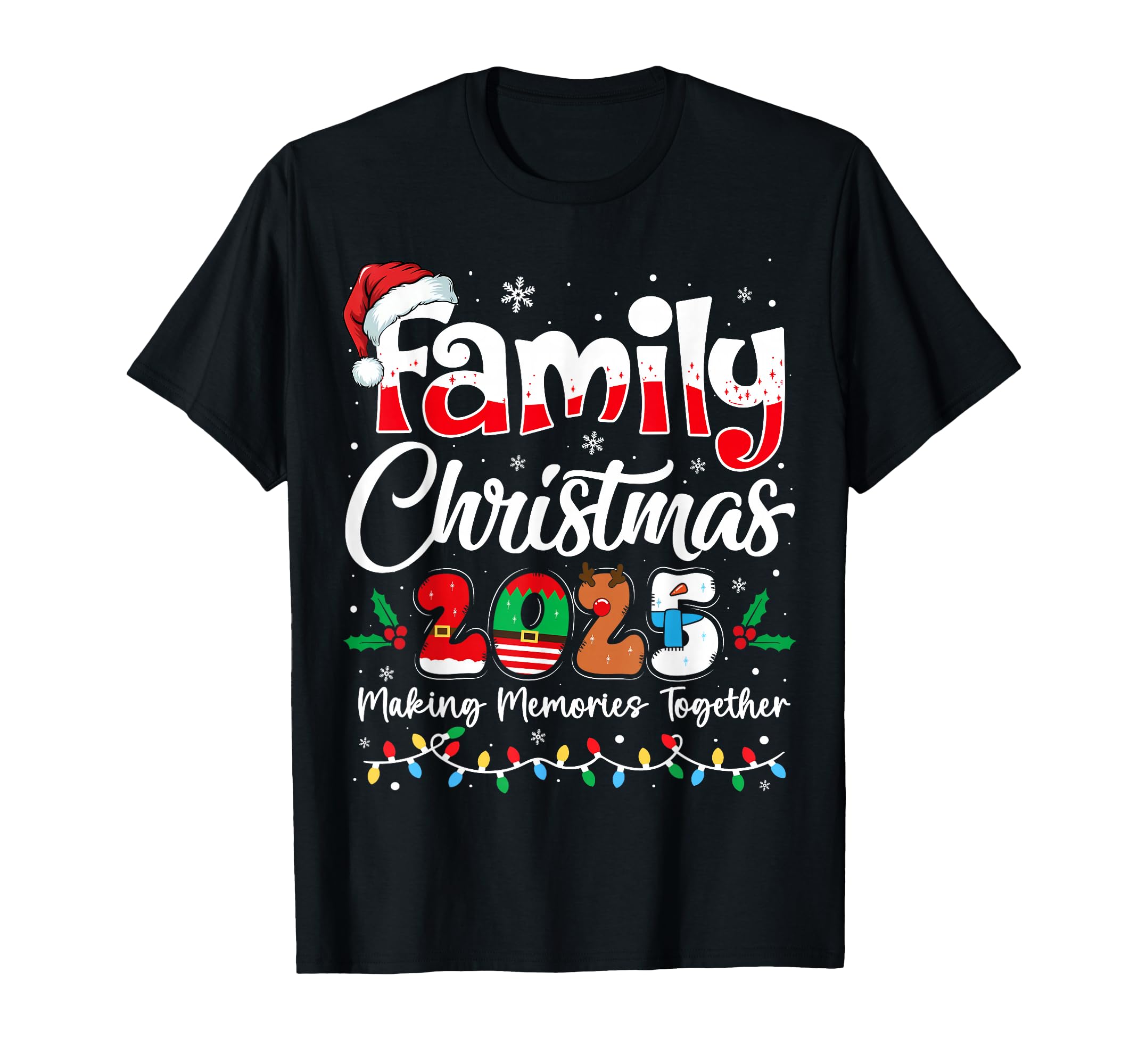 Photo 1 of  7 pack blue Family Christmas 2025 Matching Outfit Xmas Squad Santa T-Shirt
