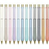 Linbsunne Ballpoint Pens Black Medium Point 1.0mm | Cute Pens Bulk Smooth Writing with Super Soft Grip Retractable Ball Point
