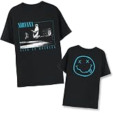 2Bhip Nirvana Live at Reading Concert Photo Grunge Band T Shirt Black | Officially Licensed Nirvana Merch, 100% Cotton Crewneck Tee, Short Sleeve Unisex Fit for Men and Women, 90s Grunge Rock Band
