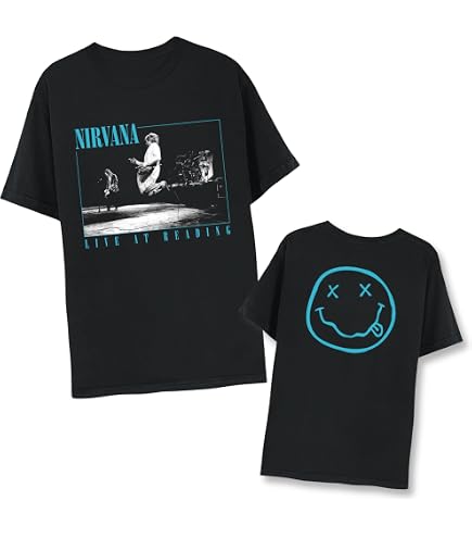 Nirvana 'Live In New York' (Charcoal) T-Shirt - Amplified Clothing