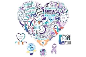 ZULUVINYL 50 Pack Pcs Suicide Prevention Awareness Month Stickers for Water Bottles Waterproof Vinyl Laptop Luggage Inspirational Sticker Packs Bulk Set Teens Adults Aesthetic Small Decals