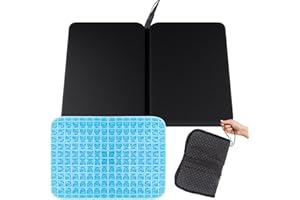 NVMW Portable Gel Seat Cushion,15.7'' x 10.6''Foldable Breathable Travel Thick Gel Seat Cushion for Office Chair, Car Seat, Wheelchair,Relief Long Sitting, Travel, Sciatica, Coccyx Pain