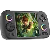 Anbernic RG Cube Retro Handheld Game Console , Android 13 System Unisoc T820 Processor 3.95 Inch IPS Touch Screen 5200mAh Battery 16 Million Color RGB Joystick Lighting(Black)