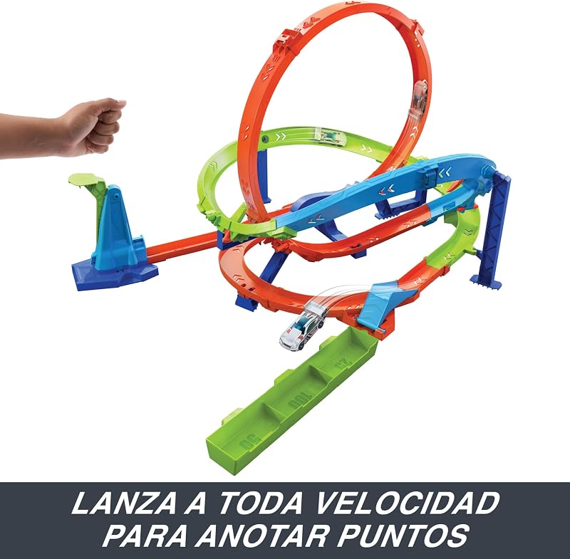 Action Loop Cyclone Challenge Circuit y Coche de Juguete