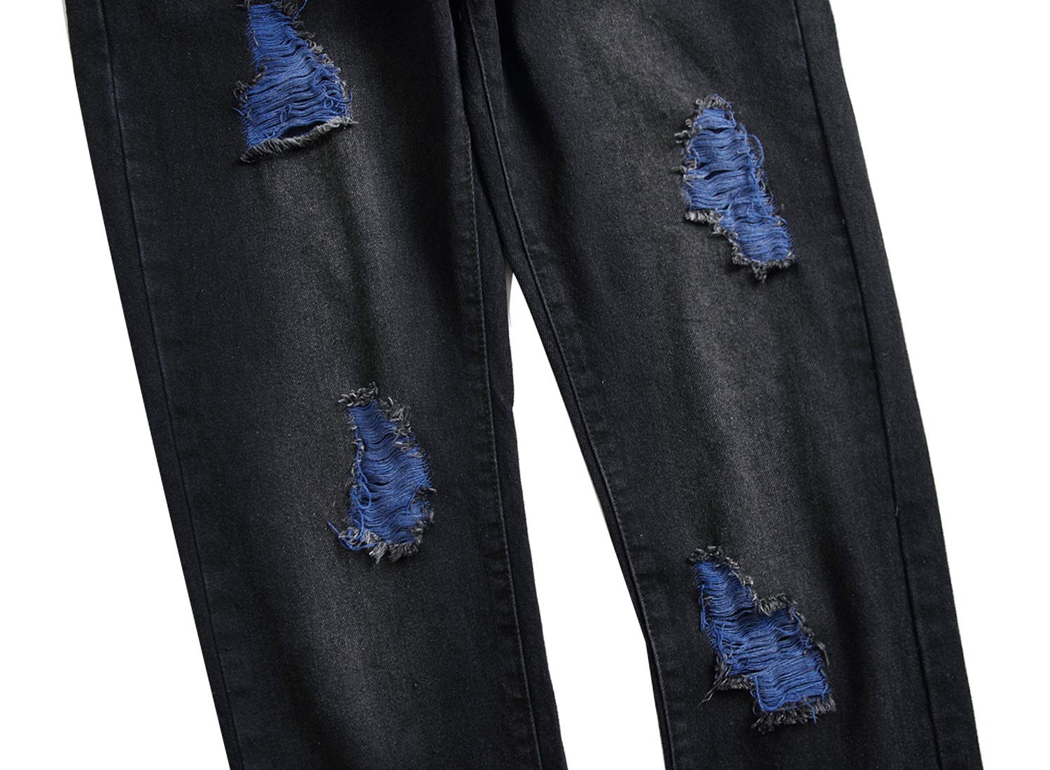 Baylvn Men's Ripped Distressed Destroyed Straight Slim Fit Jeans Skinny Casual Fashion Denim Pants