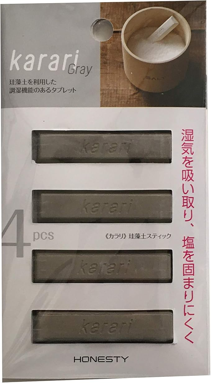 Amazon Co Jp アネスティカンパニー 珪藻土 スティック グレー 幅6 奥1 5 高0 8cm 調湿機能タブレット Karari Ho11 4本入 ホーム キッチン