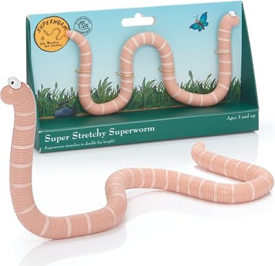 WOW! STUFF Superworm Toy Stretchy Orange Gruffalo Childrens Book Character