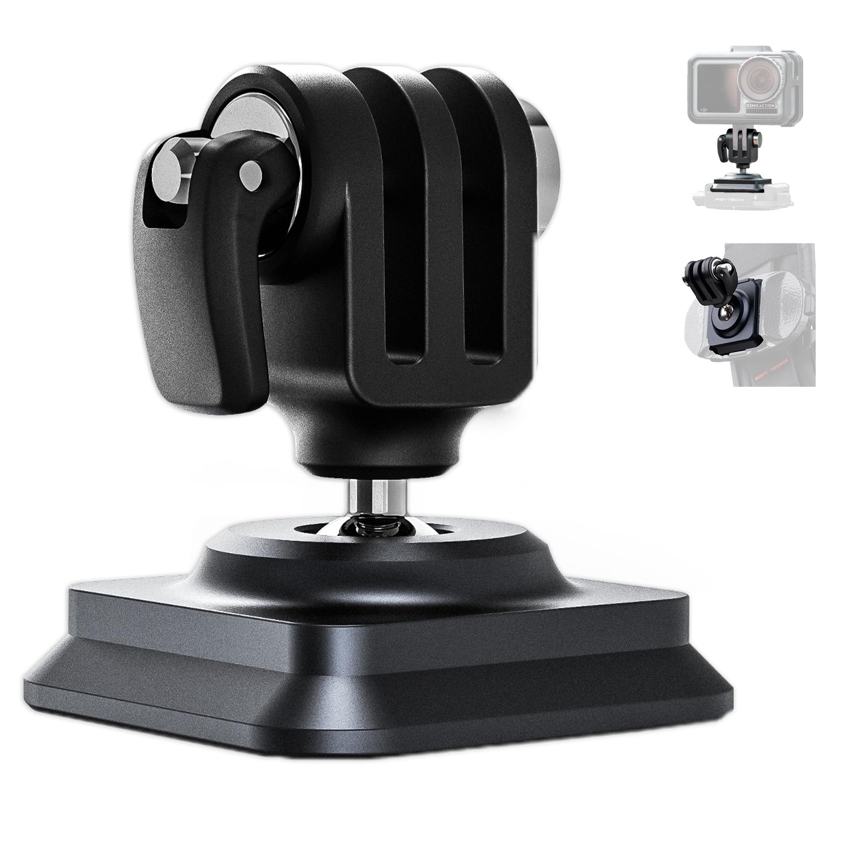 PGYTECH Action Camera Arca-Type Quick Release Plate, 360° Rotation, Compatible with GoPro, Insta360, DJI Osmo and Most Action Cameras