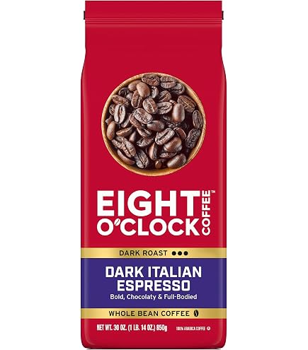 Amazon.com : Eighth-OClock Coffee Dark Italian Espresso Whole Bean