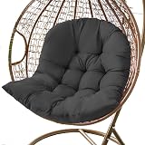 DKIEI Thicken Hanging Basket Chair Cushion 80x120cm Black Egg Chair Cushion