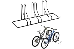 Pvnoocy Floor Bike Rack, Bike Floor Stand 3 Bikes - Bike Stand for Garage, Bike Rack for MTB & Road Bike, Weather Resistant, Fits Wheels up to 2.5''
