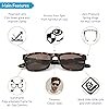 J+S Mission Mark II Rectangle Polarized Sunglasses for Men | Spring ...