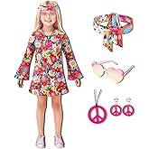 MOMMY'S NEW MAN Toddler Girl's 60s 70s Flower Halloween Party Disco Peace and Love Hippie Dress