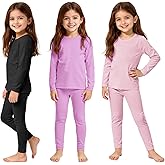 American Trends 3 Set Thermal Underwear for Unisex Kids - Toddler Base Layer Winter Long Johns for Boys Girls