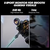 KOORUI 27 Inch 240Hz Gaming Monitor FHD 1080P 1ms VA Adaptive Sync HDMI DP view 3
