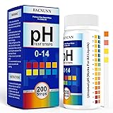 pH Test Strips 0-14: 200 Strips Universal Litmus