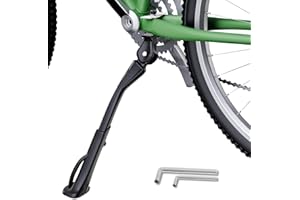 EFEALL Bike Kickstand, Center Mount for 26-29 Inch Adult Bicycle, Adjustable Aluminum Bicycle Kickstand, Sturdy and Non-slip Bike Kick Stand for Mountain Bike/E-Bike/Road Bike