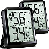 Antonki 2-Pack Digital Hygrometer Indoor Thermometer, Room Temperature Thermometer and Humidity Monitor, Humidity Sensor for 
