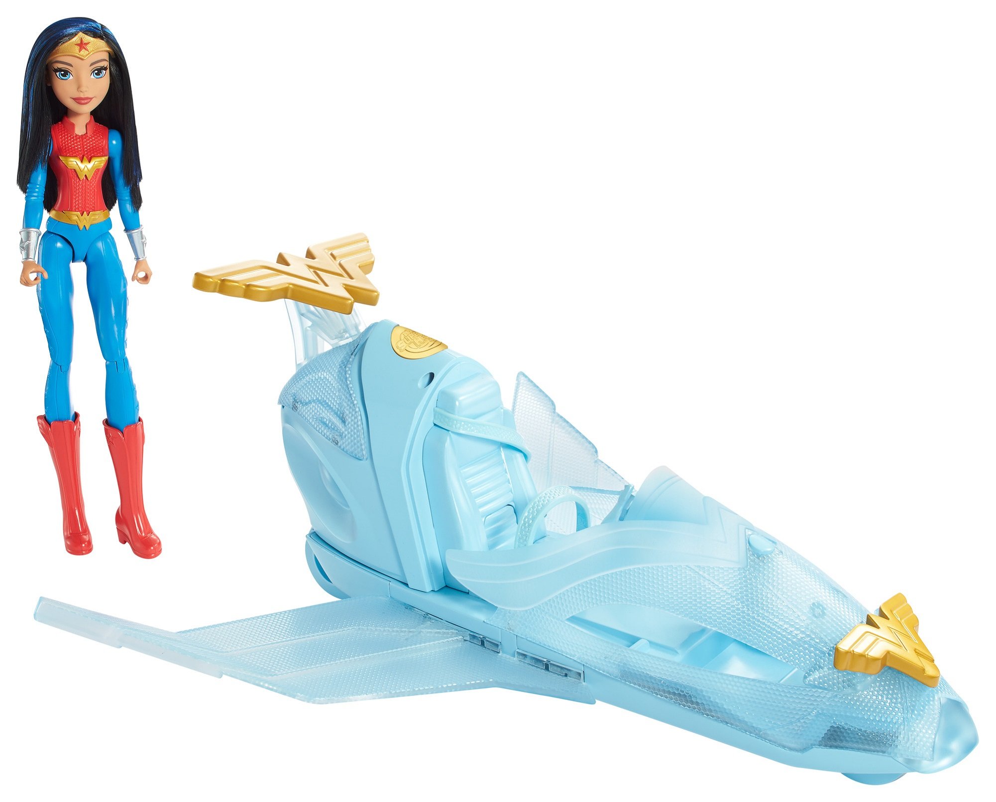 DC Comics DYN05 Super Hero Girls Wonder Woman and Invisible Jet Dolls