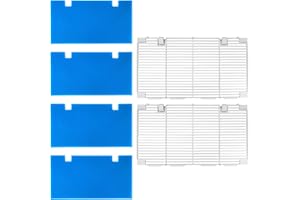 WTNYOU RV Air Conditioner Cover Grille Compatible with Dometic 3104928.019 with Interior Air Filter Pad Assembly (2 RV A/C Ducted Grilles and 4 Filters)
